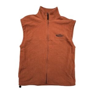 Team Realtree Vest Mens Medium Fleece Full Zip Orange Outdoor Hunting XTR 38210